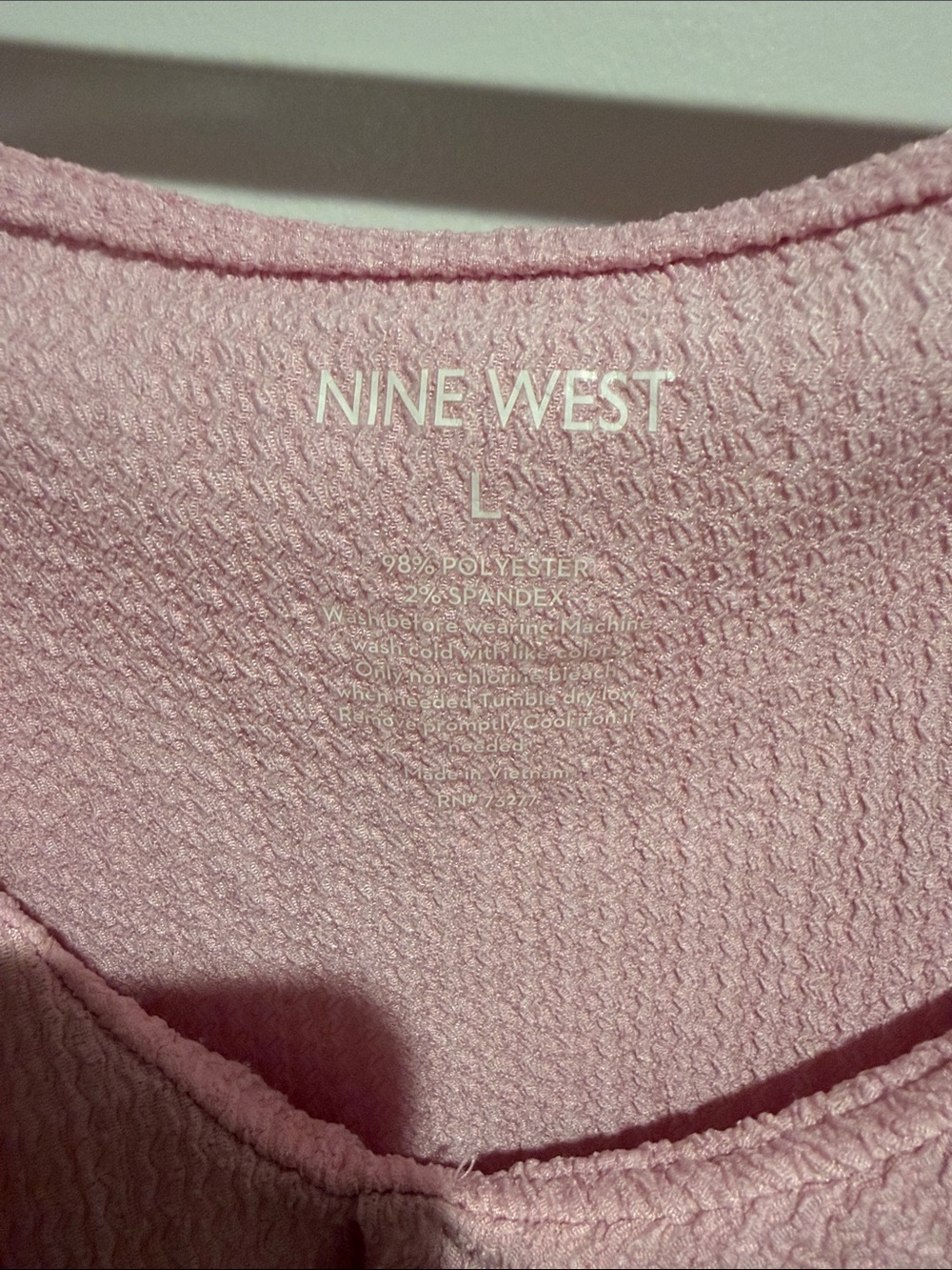 Nine West Pink Ruffle Tank Top - Picture 2 of 6